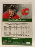 #39 Mikael Backlund Calgary Flames 2017-18 Parkhurst Hockey Card