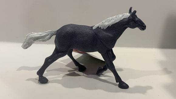 Grey Horse White Mane Toy Animal