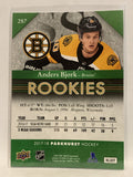 #287 Anders Bjork Rookie Boston Bruins 2017-18 Parkhurst Hockey Card