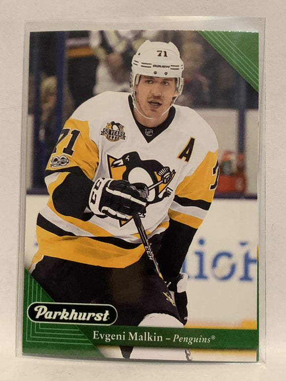 #179 Eugeni Malkin Pittsburgh Penguins 2017-18 Parkhurst Hockey Card