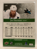 #188 Joe Thornton San Jose Sharks 2017-18 Parkhurst Hockey Card