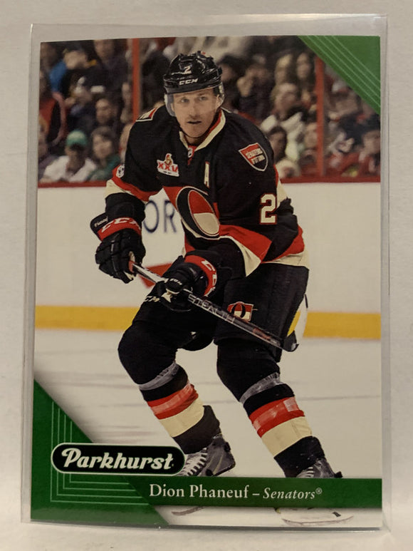 #164 Dion Phaneuf Ottawa Senators 2017-18 Parkhurst Hockey Card