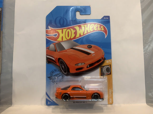 Orange '95 Mazda RX-7 HW Turbo 2018 Hot Wheels Long Card New Diecast Cars AB