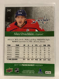 #240 Alex Ovechkin Washington Capitals 2017-18 Parkhurst Hockey Card