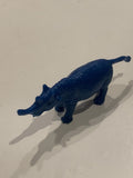 Blue Prehistoric Rhino Toy Animal