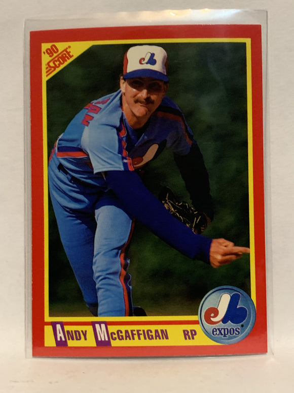 #224 Andy McGaffigan Montreal Expos 1990 Score Baseball Card