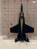 Blue Yellow F-18 Hornet Jet Plane Toy Car Vehicle