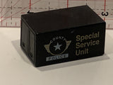 Black County Police Special Service Unit Truck Box Toy Car Vehicle