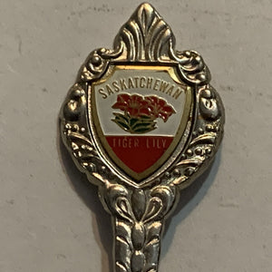 Saskatchewan Prairie Lily Flower Collectable Souvenir Spoon BX