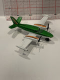 Green White S.P.O. Cessna 402 Plane Matchbox Toy Car Vehicle