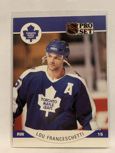 #280 Lou Franceschetti Toronto Maple Leafs 1990-91 Pro Set Hockey Card