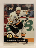 #350 Stephane Quintal Boston Bruins 1991-92 Pro Set Hockey Card