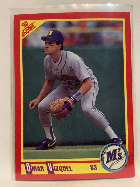 #264 Omar Vizquel Seattle Mariners 1990 Score Baseball Card