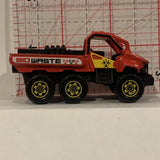 Red Bio Waste Trail Tracker ©2013 Matchbox Diecast Car BL