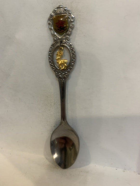 Saskatoon Saskatchewan Deer Prairie Lily Souvenir Spoon