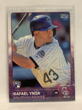 #695 Rafael Ynoa Rookie Colorado Avalanche 2015 Topps Series two Baseball Card