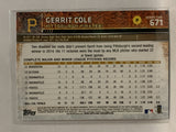 #671 Gerrit Cole Pittsburgh Pirates 2015 Topps Series two Baseball Card