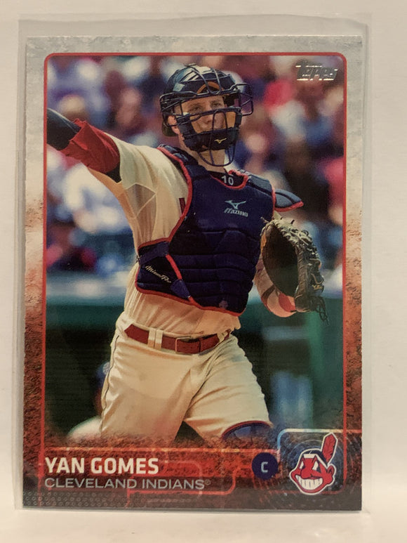 #622 Yan Gomes Cleveland Indians 2015 Topps Series two Baseball Card