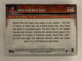 #696 Team Card Boston Red Sox 2015 Topps Series two Baseball Card