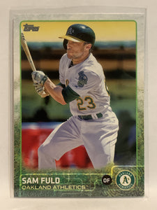 #367 Sam Fuld  Oakland Athletics 2015 Topps Series two Baseball Card