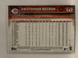 #547 Kristopher Negron Cincinnati Reds 2015 Topps Series two Baseball Card