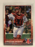 #445 Christian Vazquez Boston Red Sox 2015 Topps Series two Baseball Card