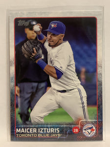 #443 Maicer Izturis Toronto Maple Leafs 2015 Topps Series two Baseball Card