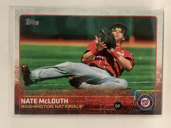 #676 Nate McLouth Washington Nationals 2015 Topps Series two Baseball Card