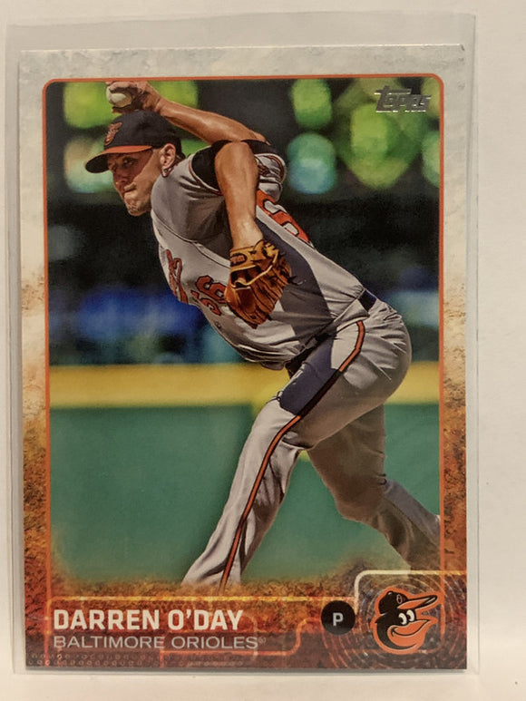 #670 Darren O'Day Baltimore Orioles 2015 Topps Series two Baseball Card