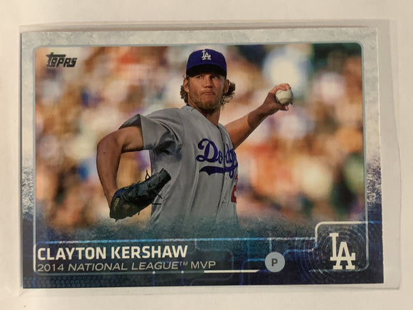 #545 Clayton Kershaw 2014 National League MVP 2015 Topps Series two Baseball Card