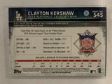 #545 Clayton Kershaw 2014 National League MVP 2015 Topps Series two Baseball Card