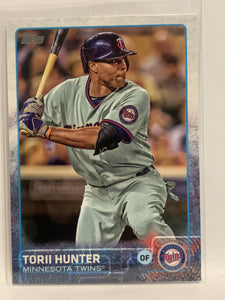 #590 Torii Hunter Minnesota Twins 2015 Topps Series two Baseball Card