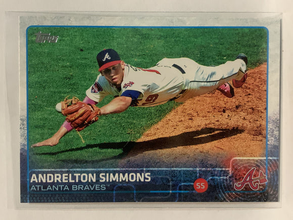 #651 Andrelton Simmons Atlanta Braves 2015 Topps Series two Baseball Card