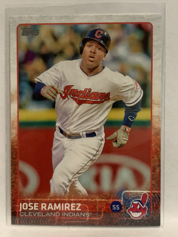 #447 Jose Ramirez   Cleveland Indians 2015 Topps Series two Baseball Card