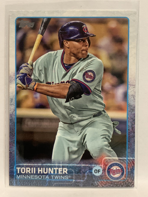 #590 Torii Hunter Minnesota Twins 2015 Topps Series two Baseball Card