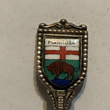 Manitoba Crest Emble Crocus Flower Collectable Souvenir Spoon CG