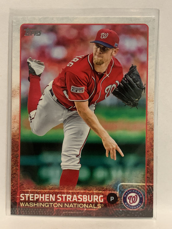 #665 Stephen Strasburg Washington Nationals 2015 Topps Series two Baseball Card