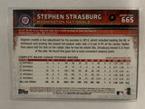 #665 Stephen Strasburg Washington Nationals 2015 Topps Series two Baseball Card