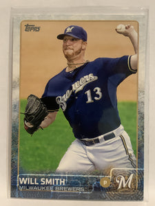 #514 Will Smith Milwaukee Brewers 2015 Topps Series two Baseball Card