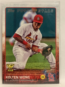 #588 Kolten Wong All Star Rookie St Louis Cardinals 2015 Topps Series two Baseball Card