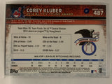 #487 Corey Kluber 2014 Al Cy Young Award 2015 Topps Series two Baseball Card