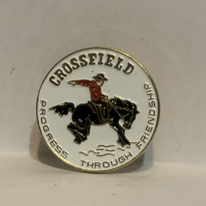 Crossfield Alberta Progress Through Friendship Rodeo Lapel Hat Pin