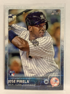 #594 Jose Pirela Rookie New York Yankees 2015 Topps Series two Baseball Card