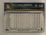 #526 Will Middlebrooks San Diego Padres 2015 Topps Series two Baseball Card