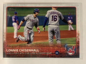 #444 Lonnie Chisenhall Checklist 2015 Topps Series two Baseball Card