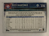 #374 Nick Martinez Texas Rangers 2015 Topps Series two Baseball Card