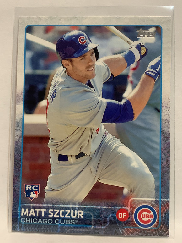 #637 Matt Szczur Rookie Chicago Cubs 2015 Topps Series two Baseball Card