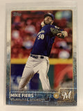 #435 Mike Fiers Milwaukee Brewers 2015 Topps Series two Baseball Card