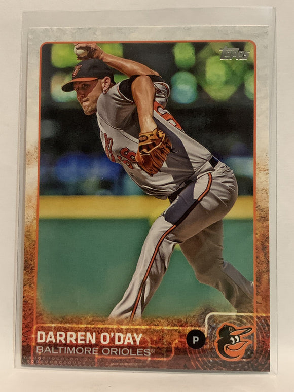 #670 Darren O'Day Baltimore Orioles 2015 Topps Series two Baseball Card