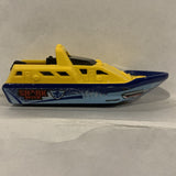 Blue Res O Waver Shark Week Boat ©2000 Matchbox Diecast Cars CI